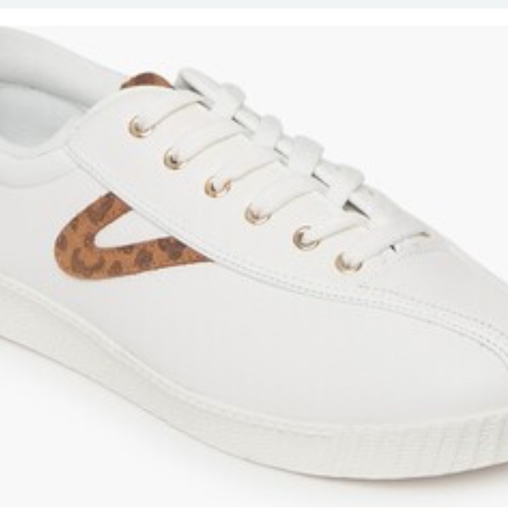 Tretorn Nylite Plus Leather White/Leopard
Size 9.5 New In Box